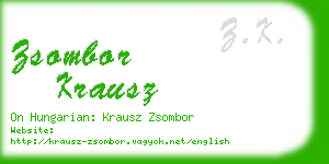zsombor krausz business card